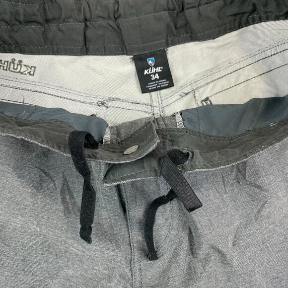 Kuhl Mens Shorts 34 Gray Shift Amphibia Nylon Stretch Outdoor Hiking Swimming - Picture 3 of 12